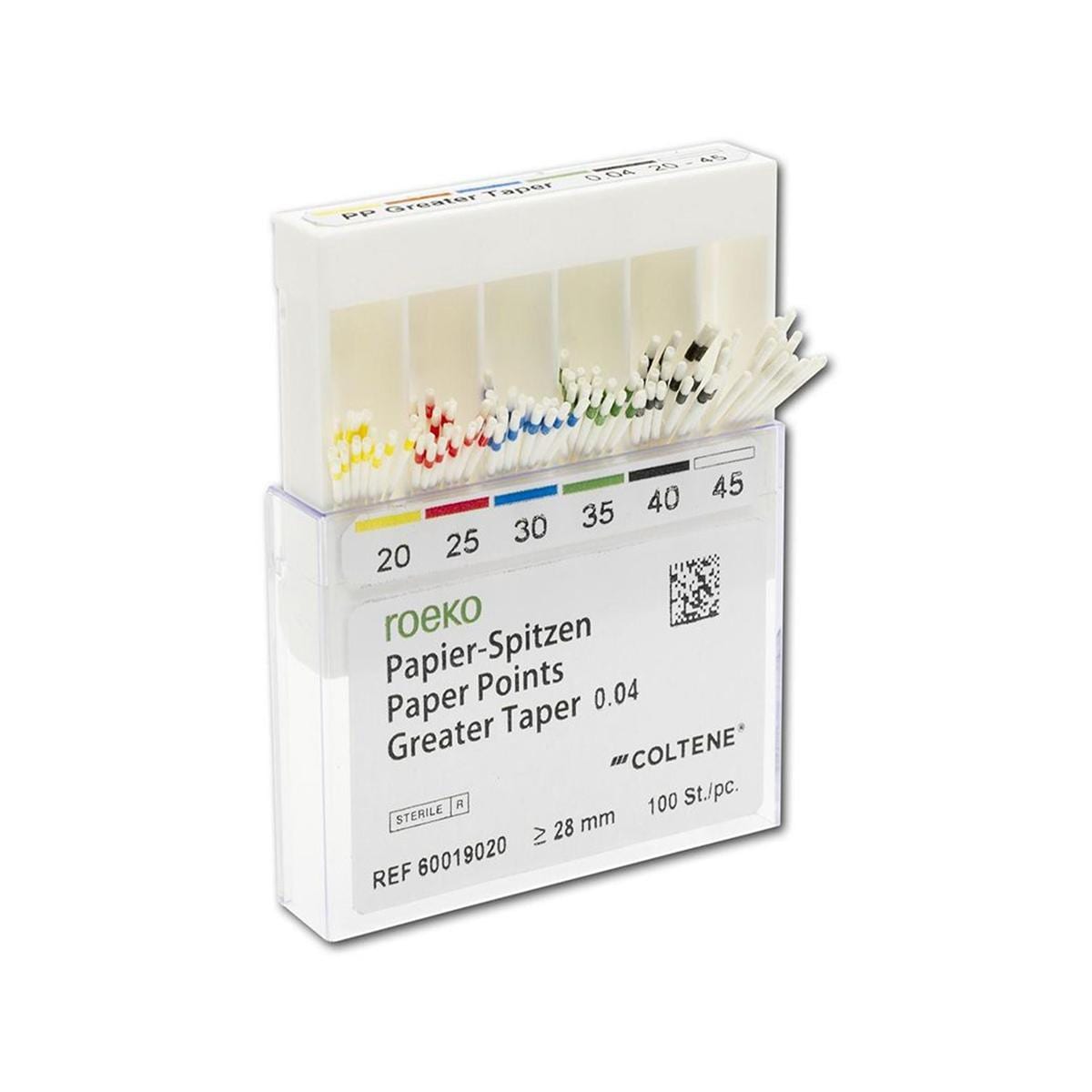 Pointe papier Greater Taper ROEKO - 0.06 N20-45 - bote distributrice de 100 pointes