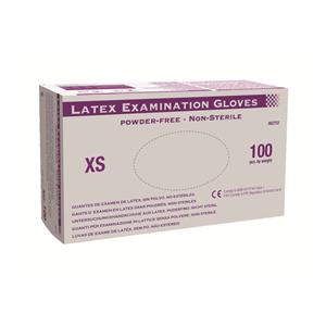 Gants d'examen latex sans poudre (XS)