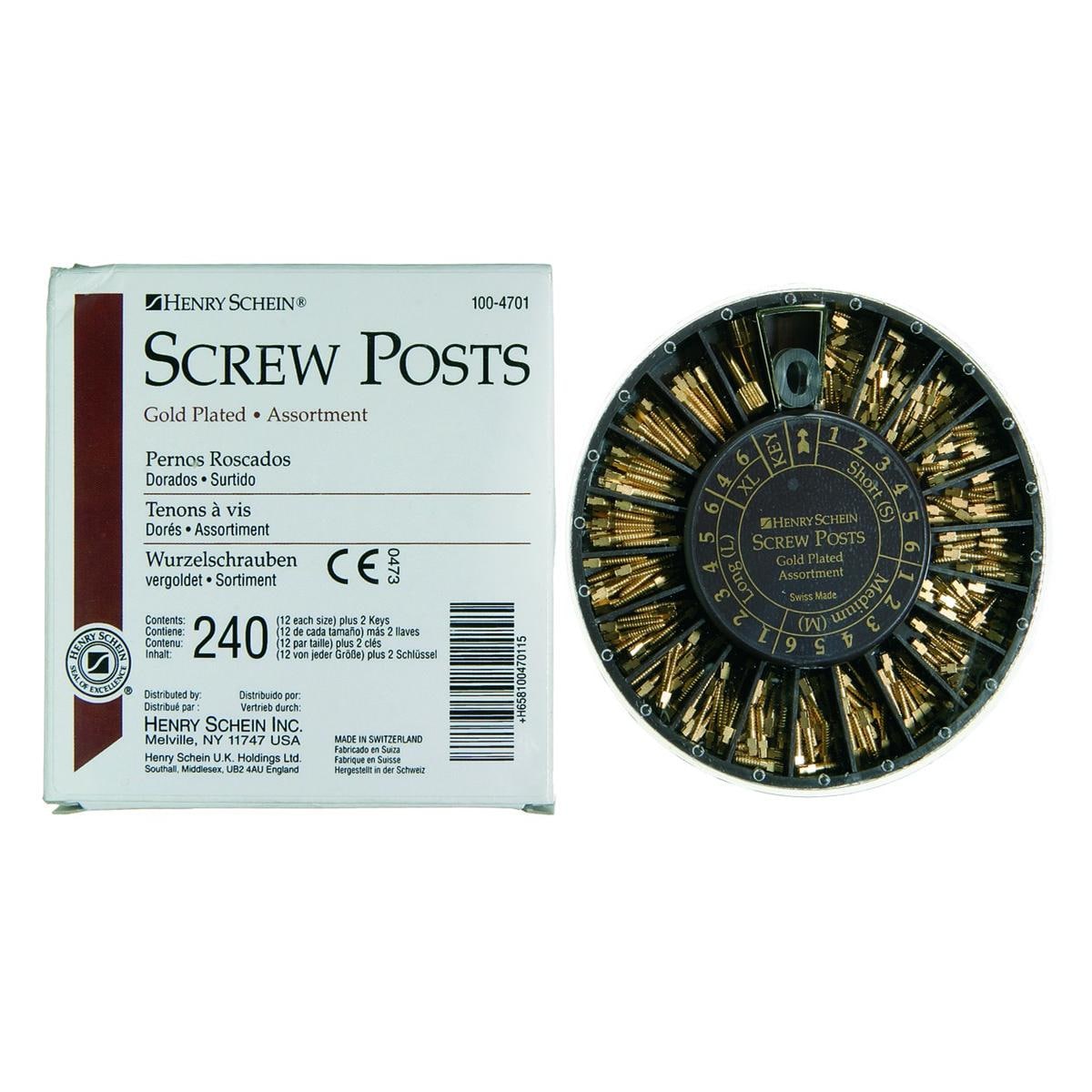 Screw Posts dors HENRY SCHEIN - Courts S5 - Bote de 12