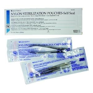 Sachets de strilisation autocollants HENRY SCHEIN - 5 x 22.5 cm - Bote de 100