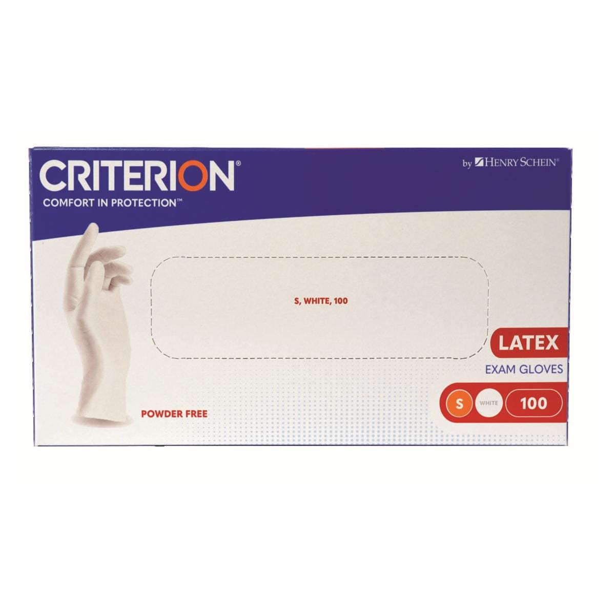 Criterion Gants Latex sans poudre -Taille L -Boite de 100 - HENRY SCHEIN