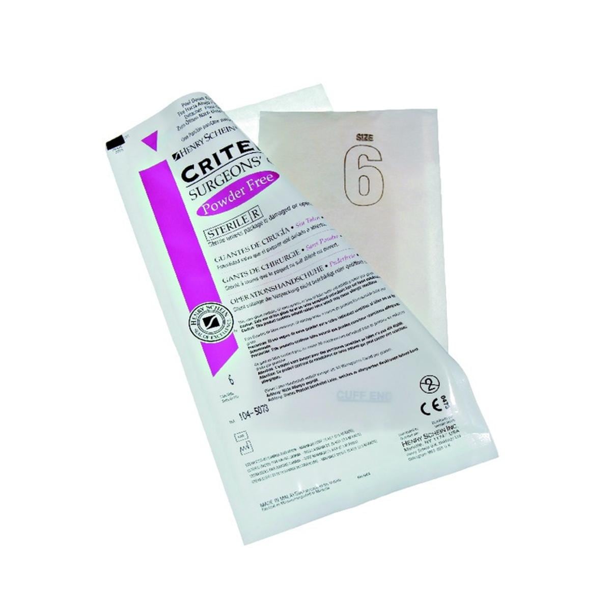 Gants de chirurgie striles en latex HENRY SCHEIN - Sans poudre - Taille 7.5 - Bote de 50 paires