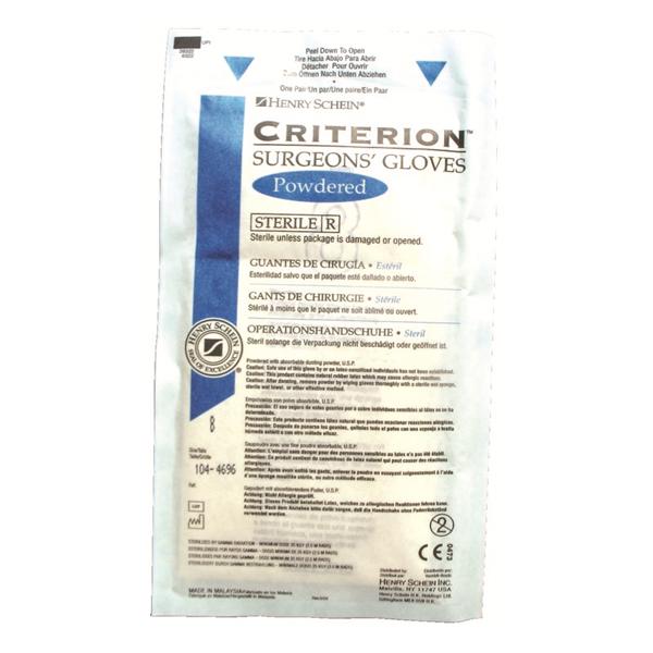 Gants de chirurgie striles en latex HENRY SCHEIN - Peu poudr - Taille 7.5 - Bote de 50 paires
