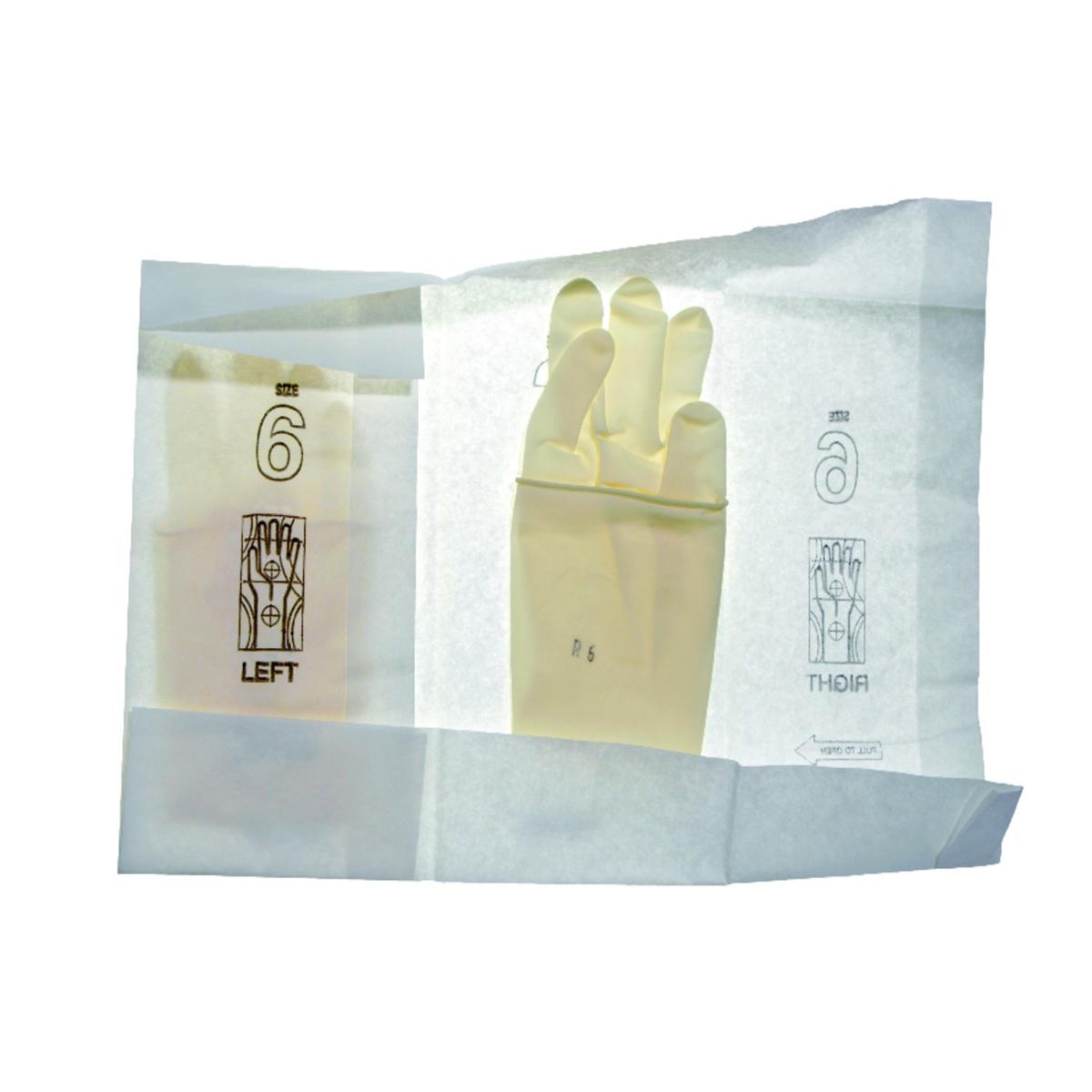 Gants de chirurgie striles en latex HENRY SCHEIN - Peu poudr - Taille 6.5 - Bote de 50 paires