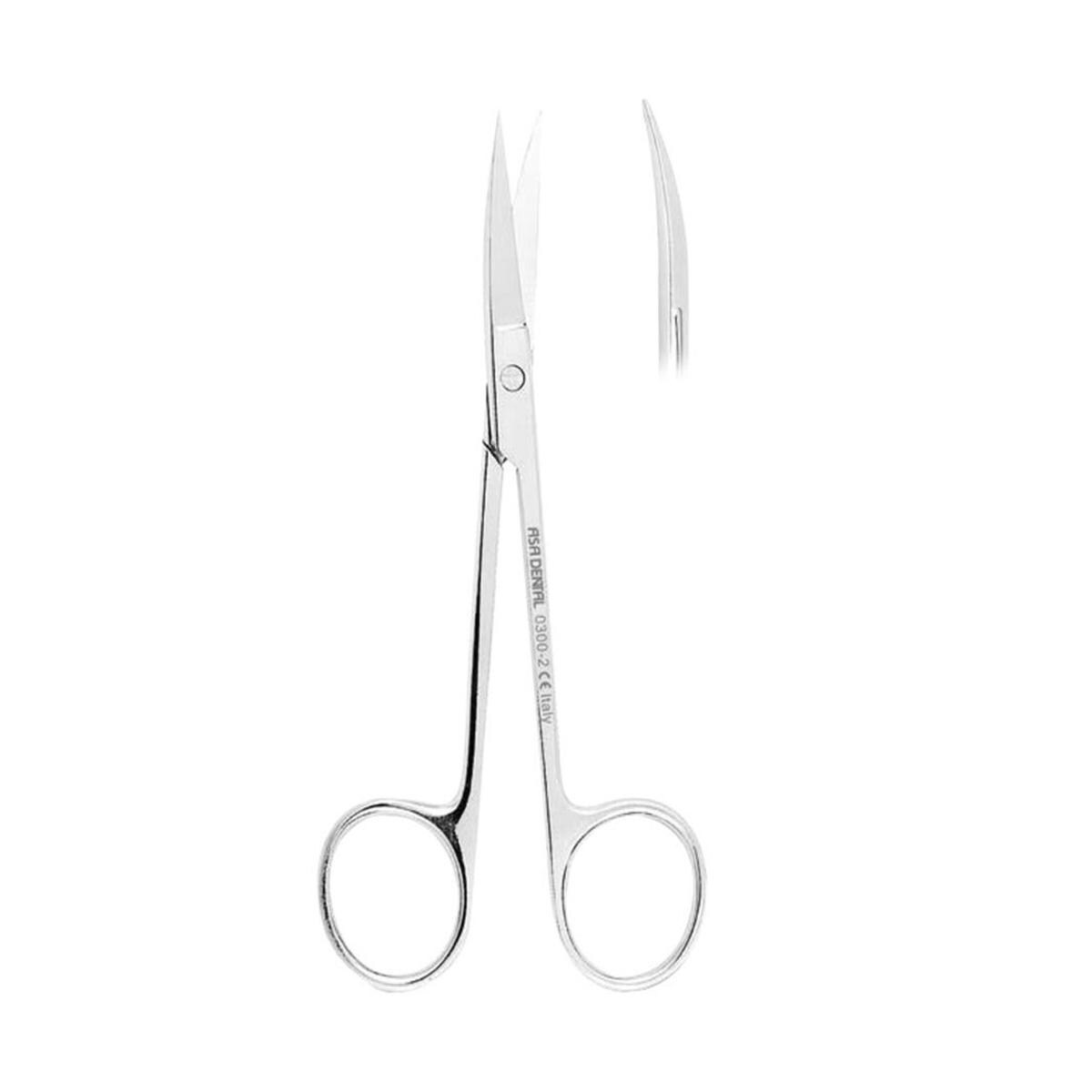 CISEAUX A GENCIVES COURBES 12CM ASA