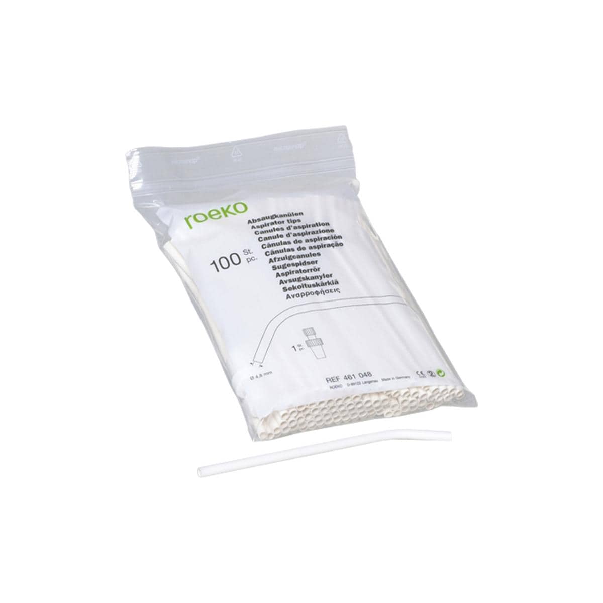 CANULES ASPI. NON STERILES DIAM 4,8MM (100) ROEKO