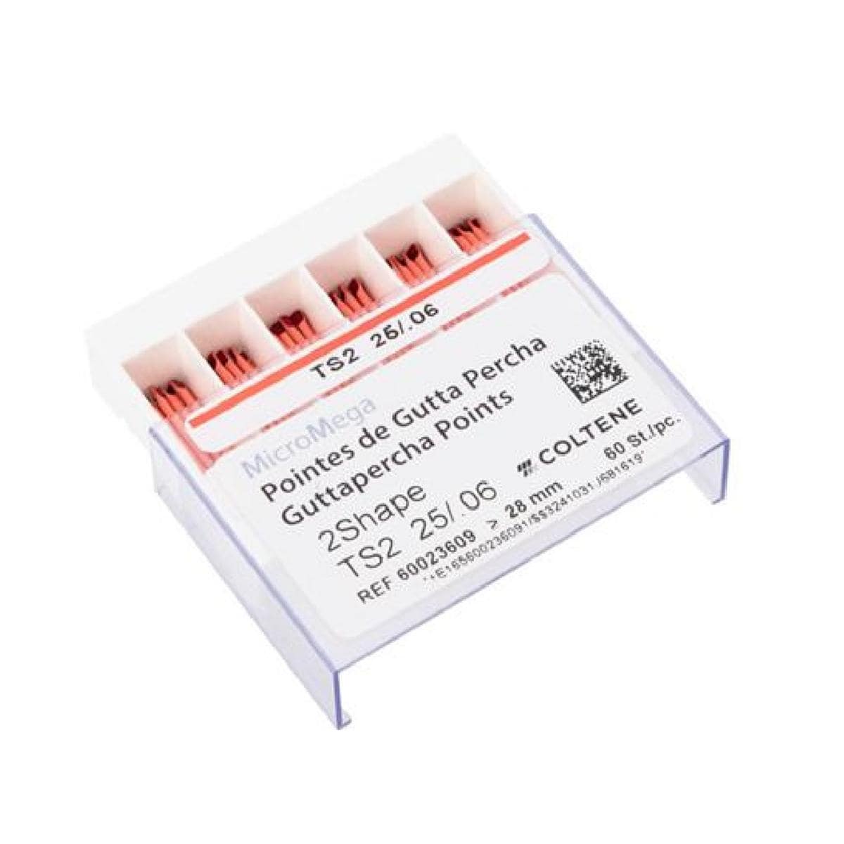 GUTTA PERCHA 2SHAPE TS2 25/.06 SB (60) MICROMEGA