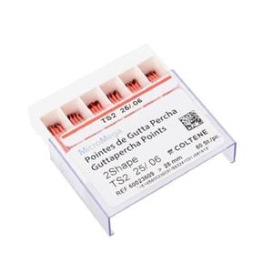 GUTTA PERCHA 2SHAPE TS2 25/.06 SB (60) MICROMEGA