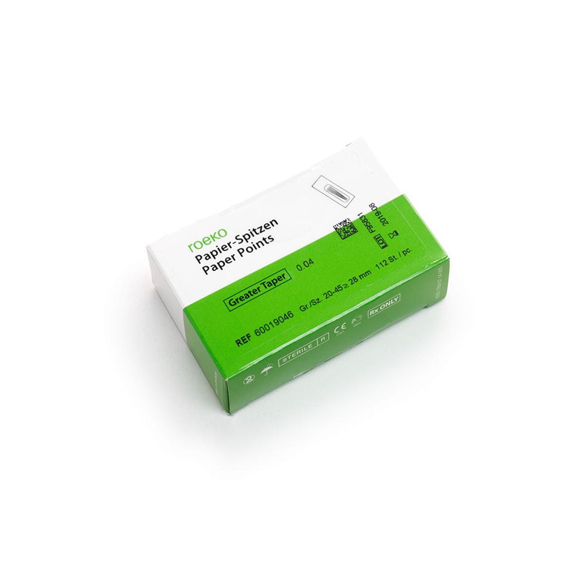 Pointes papier Greater Taper ROEKO - cp 0.04#20-45 - lot de 144