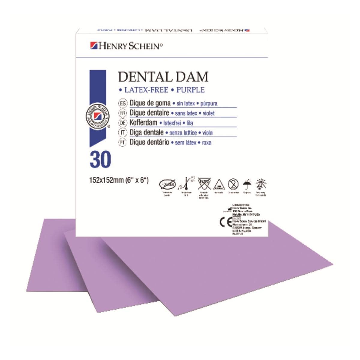 Digues Sans Latex Medium 15 X 15CM (30) ? HENRY SCHEIN