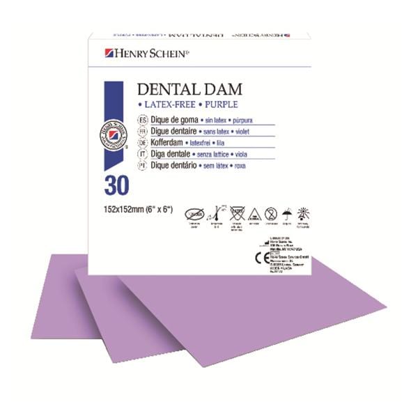 Digues Sans Latex Medium 15 X 15CM (30) - HENRY SCHEIN