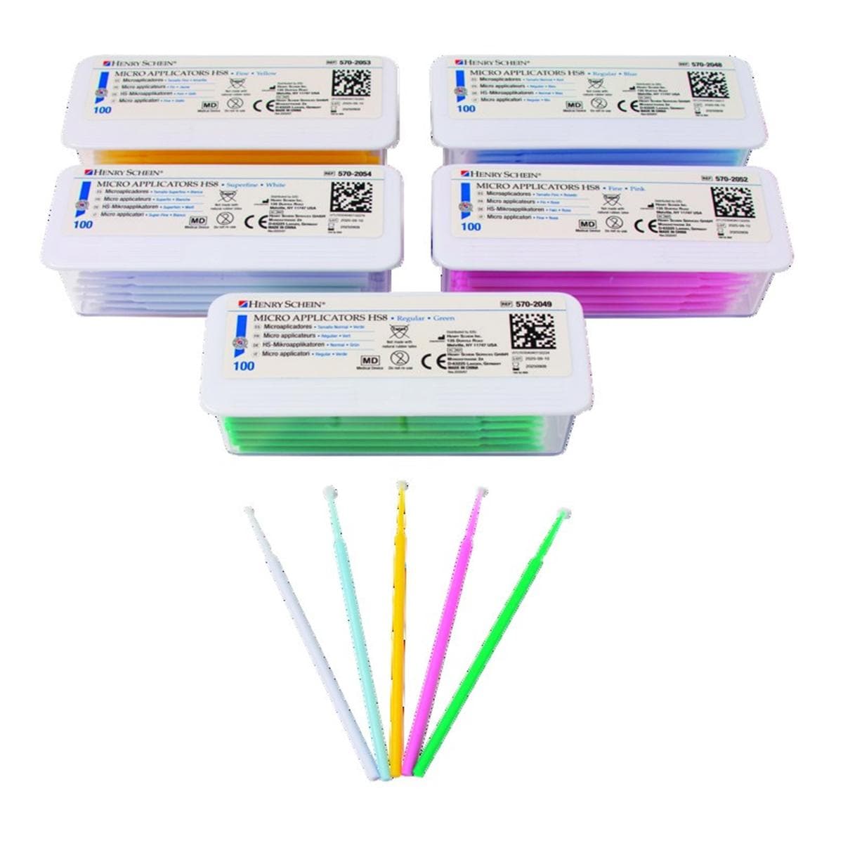 Micro-applicateurs HS8 - Violet, Regular  2,0 mm - 100 pcs Henry Schein