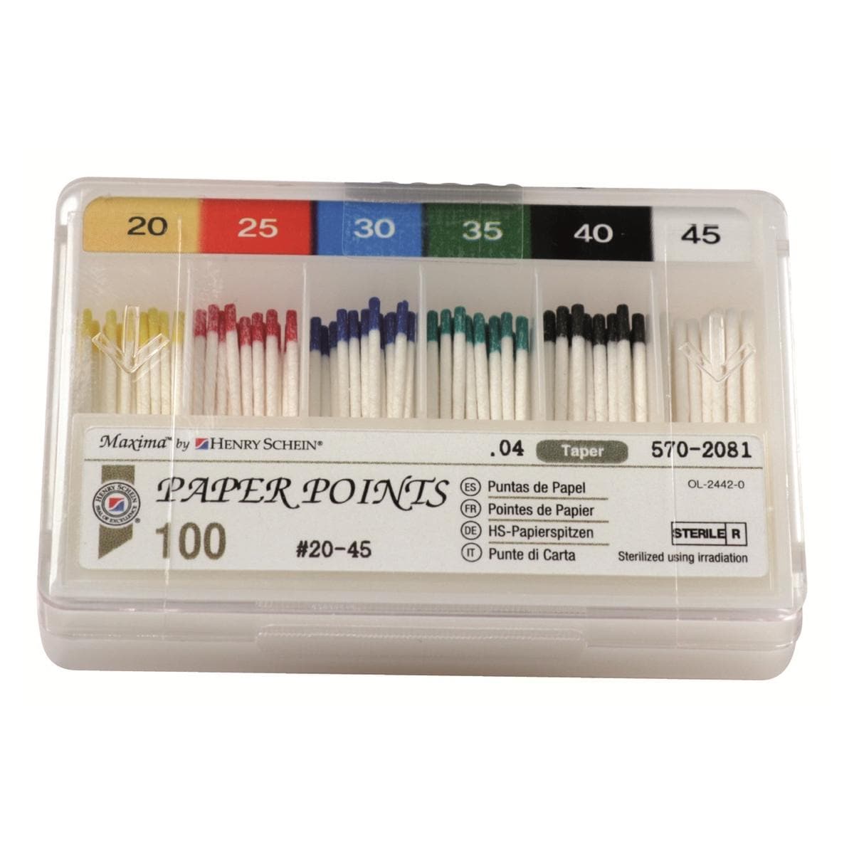 Pointes Papier Taper Maxima 04T N15 - Bote de 100 - HENRY SCHEIN