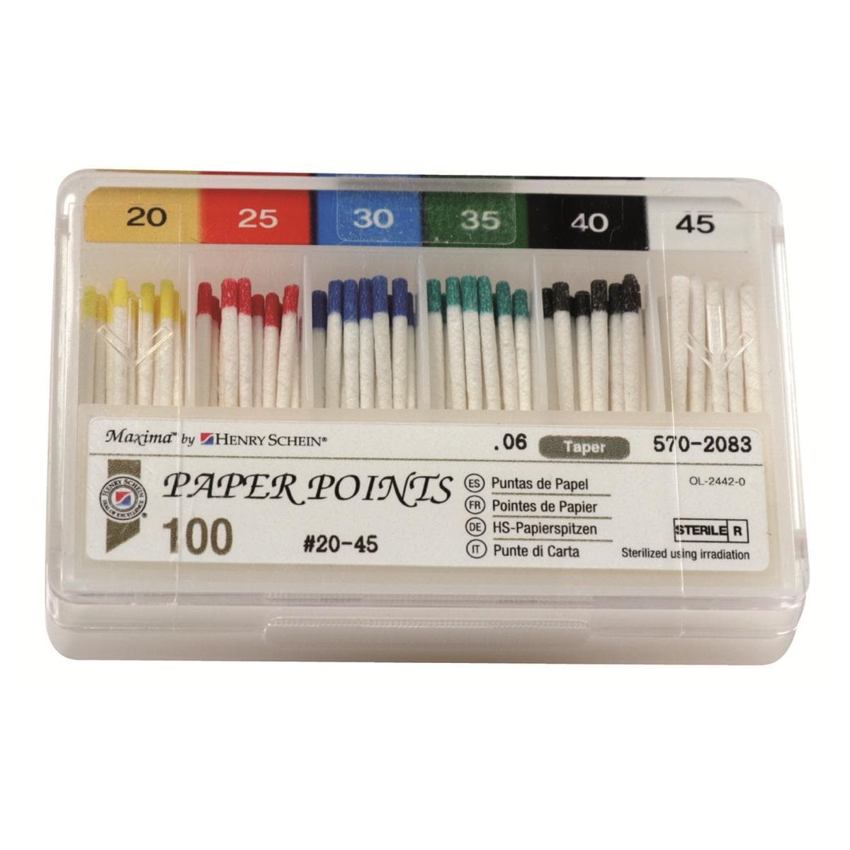 Pointes Papier Taper Maxima 06T N35 - Bote de 100 - HENRY SCHEIN