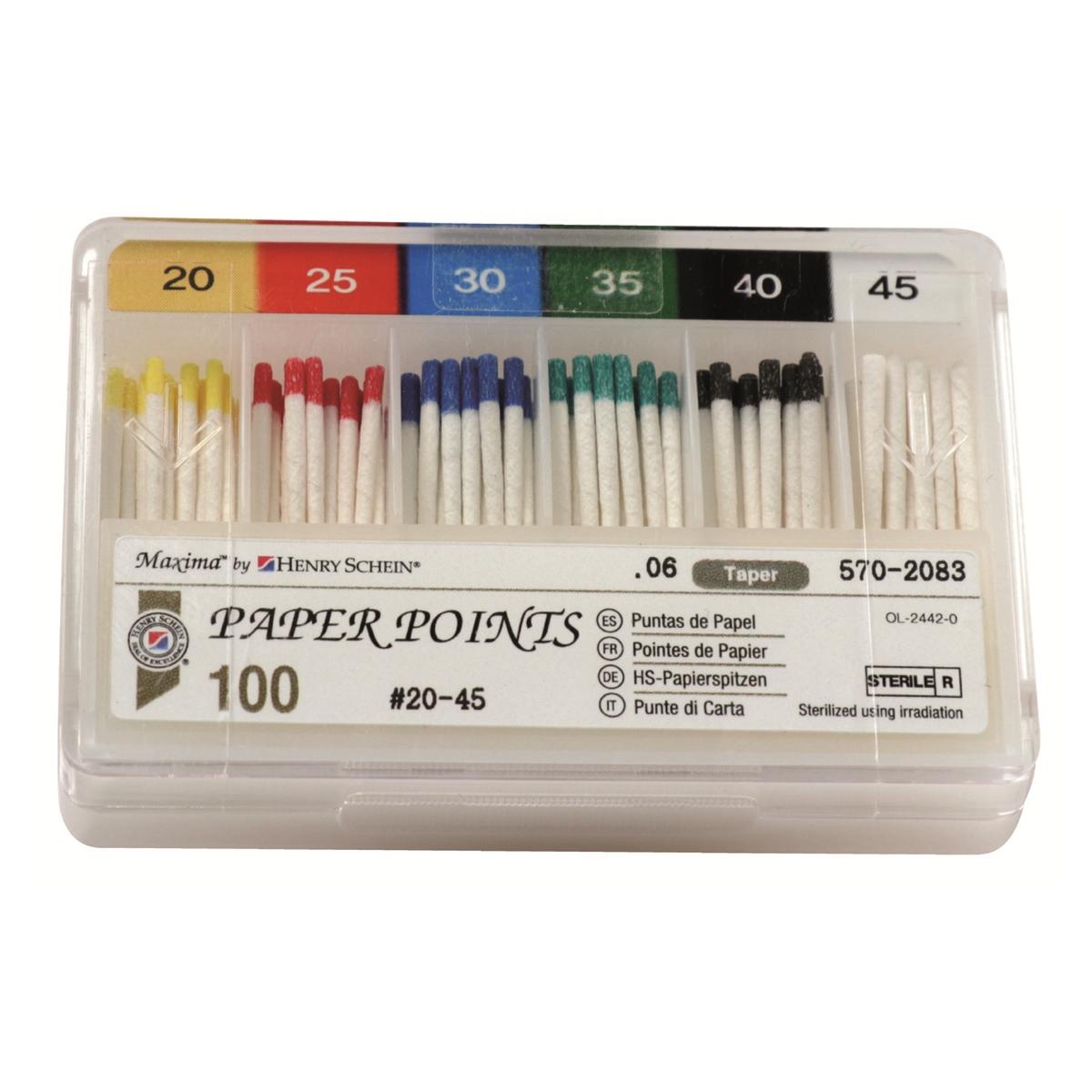 Pointes Papier Taper Maxima 06T N40 - Bote de 100 - HENRY SCHEIN