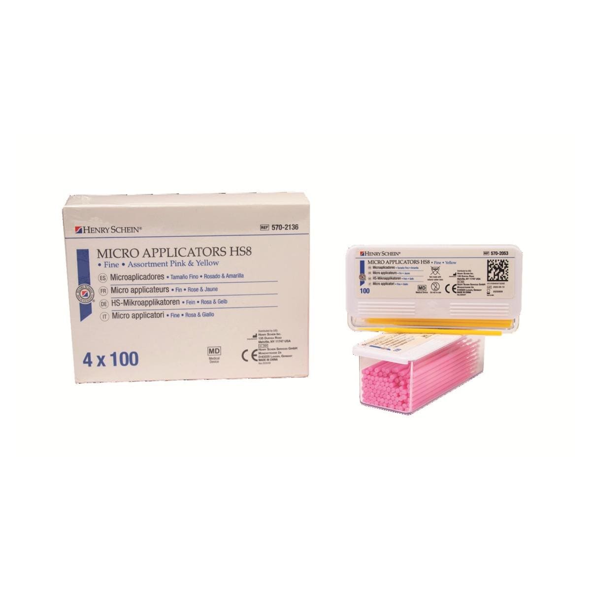 Micro Applicateurs HS8 Fin Assortiment RS JN 4X100 - HENRY SCHEIN