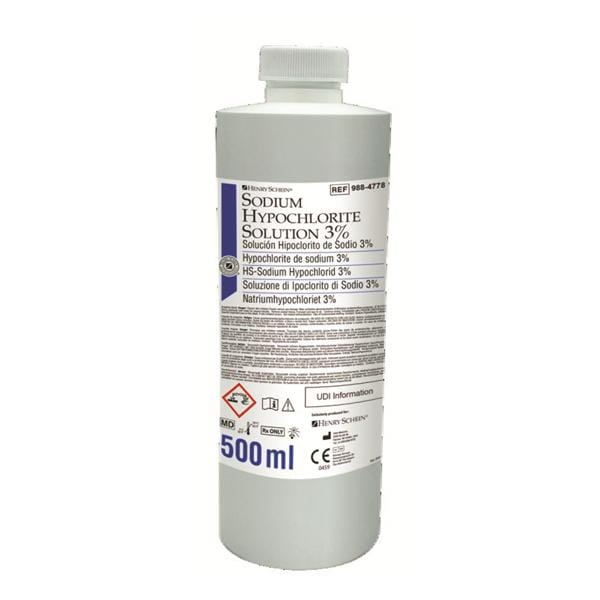 Hypochlorite de sodium 3% - Flacon de 500mL - HENRY SCHEIN