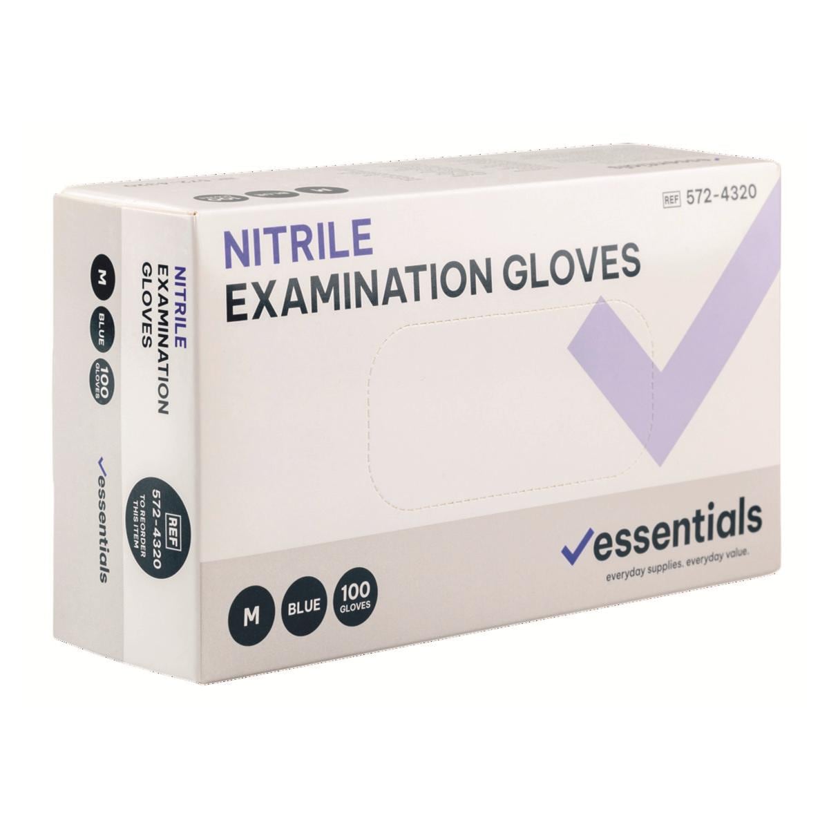 Gants nitrile Essentials - Sans poudre - Henry Schein - Bleu - L