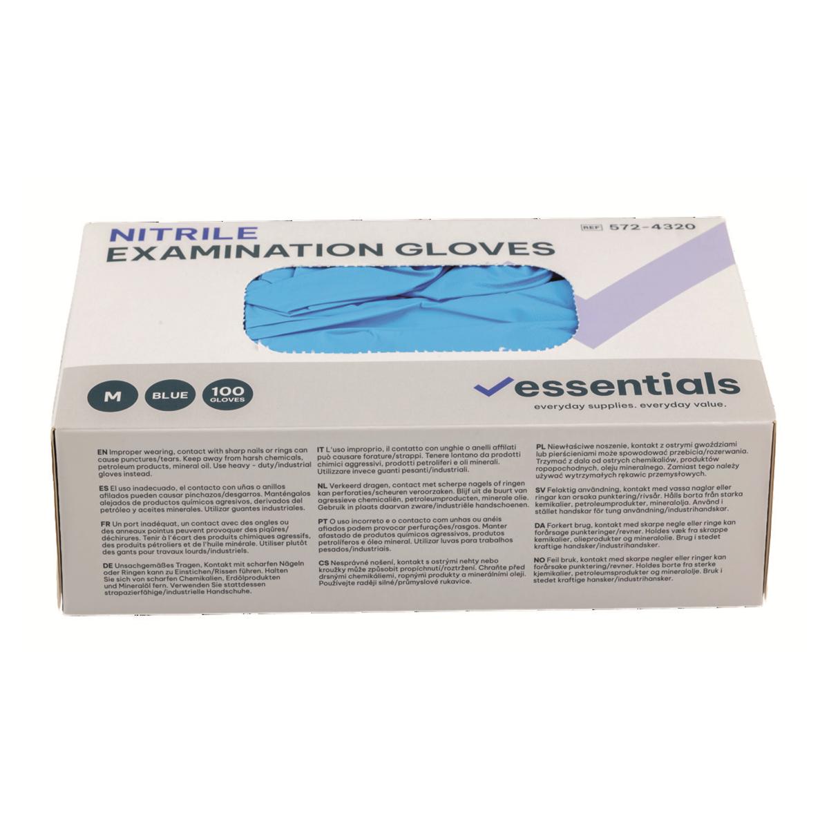 Gants nitrile Essentials - Sans poudre - Henry Schein - Bleu - L