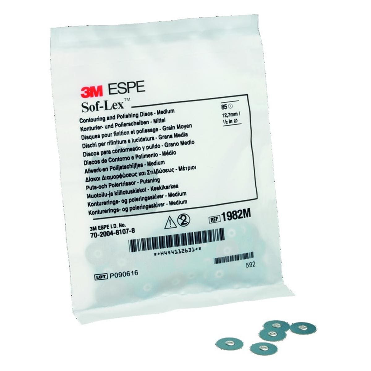 Disques abrasifs SOF-LEX 3M - Fin 9,5mm - Bleu - Bote de 85