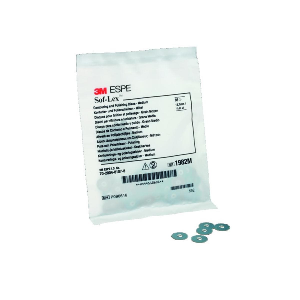Disques abrasifs SOF-LEX 3M - Fin 9,5mm - Bleu - Bote de 85