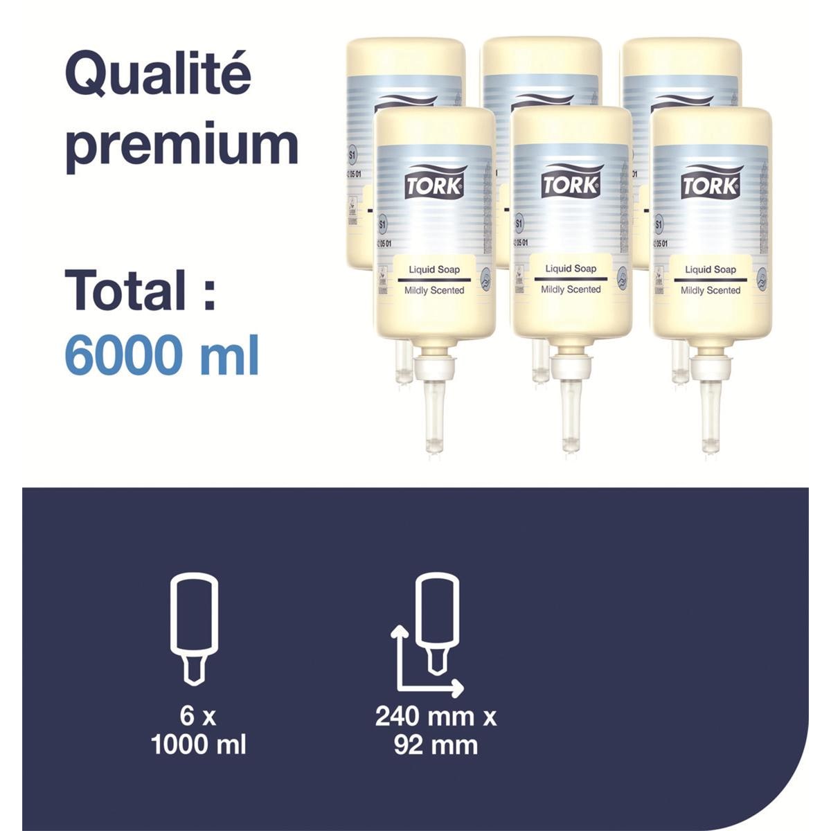 Savon liquides TORK PREMIUM - Le flacon 1L - Savon doux
