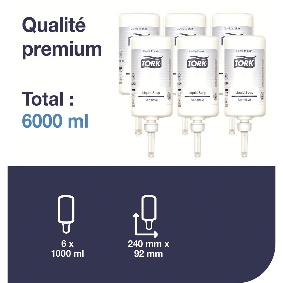 Savon liquides TORK PREMIUM - Le flacon 1L - Savon extra doux
