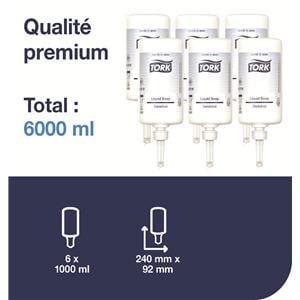 Savon liquides TORK PREMIUM - Le flacon 1L - Savon extra doux