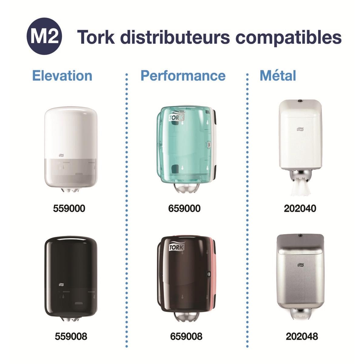 Bobine essuie-mains TORK - Le carton de 6 rouleaux - 2 plis