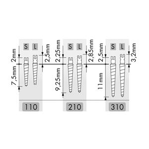 Unimetric DENTSPLY SIRONA - Tenons Titane - n110L - Bote de 25