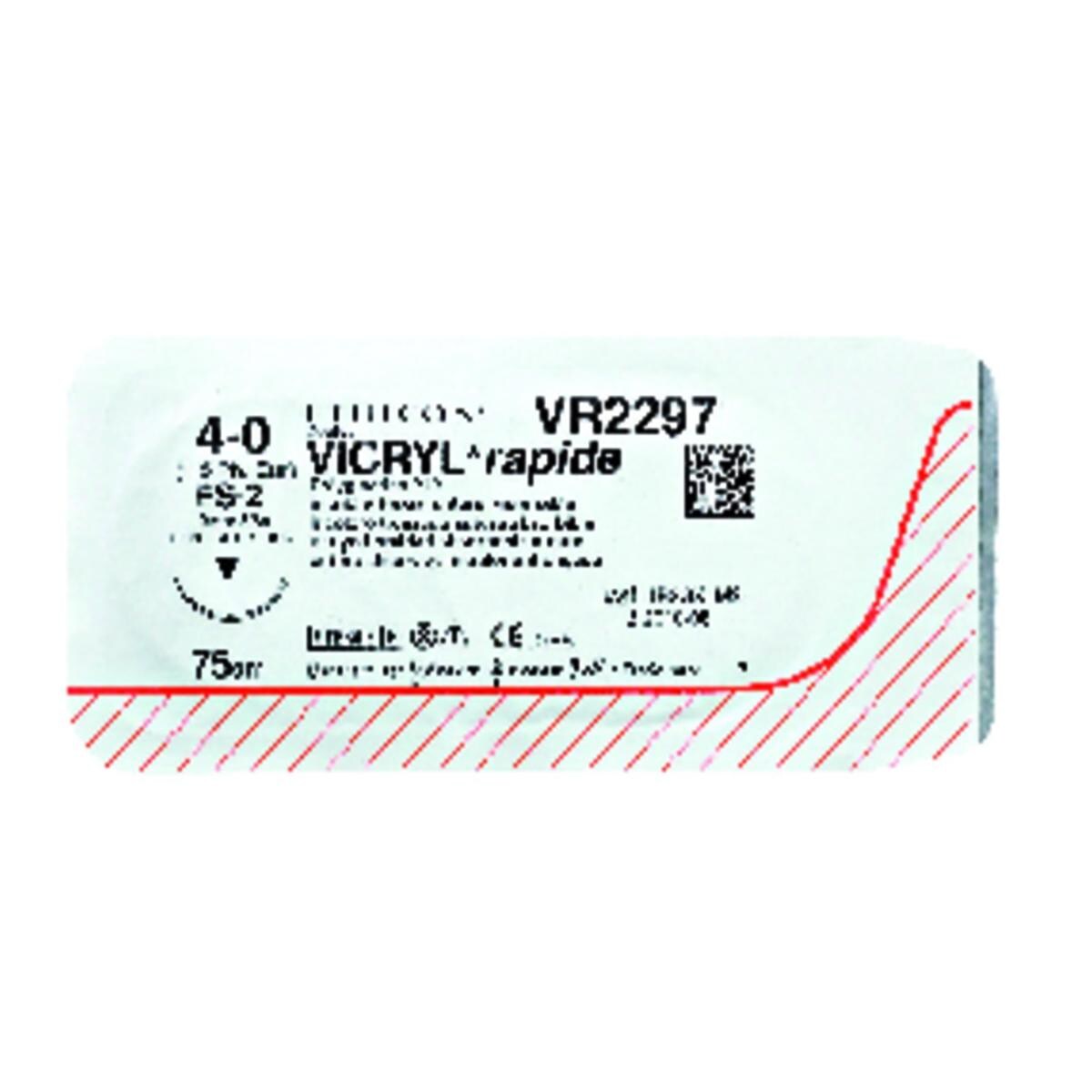 Fil Vicryl rapide ETHICON - 17mm - 3/0 - 75cm - Bote de 36