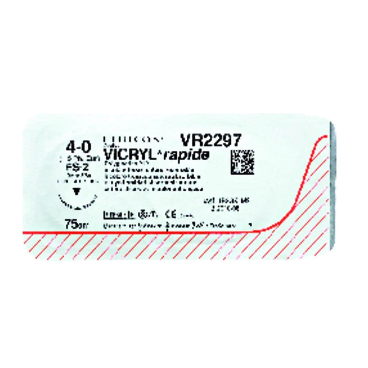 Fil Vicryl rapide ETHICON - 19mm - 3/0 - 75cm - Bote de 36