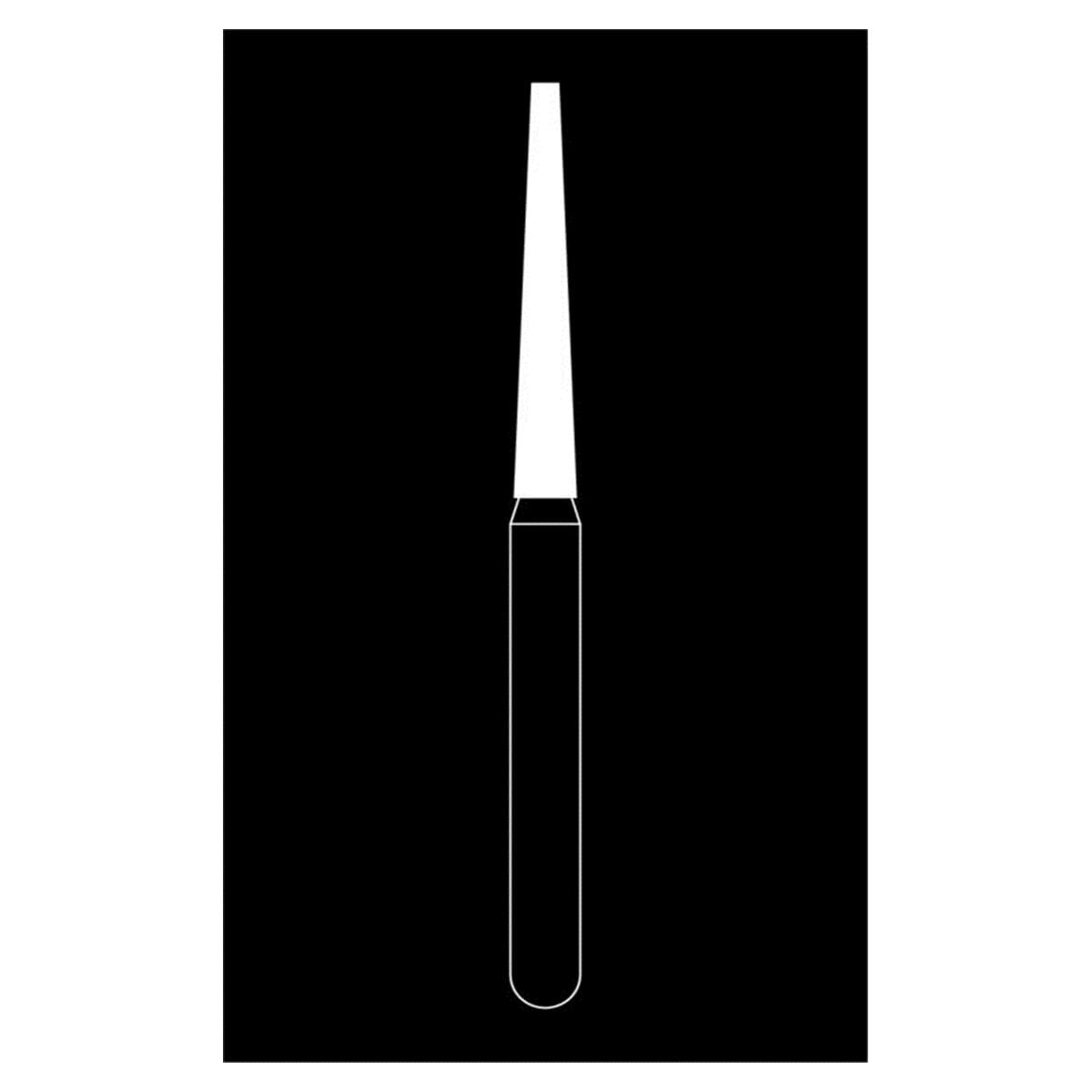 Fraise diamante Maxima HENRY SCHEIN - Cnique longue bout plat 848-014M - Bote de 5