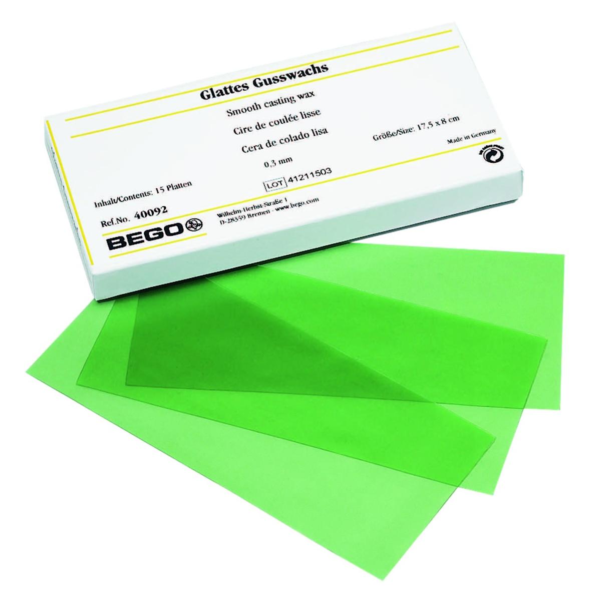 Cires de coule BEGO - La bote de 15 plaques - Granite moyenne - 0,6 mm