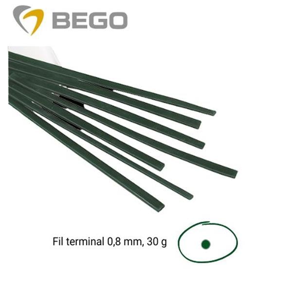 Baguettes profiles cire verte fil terminal 0.8mm BEGO