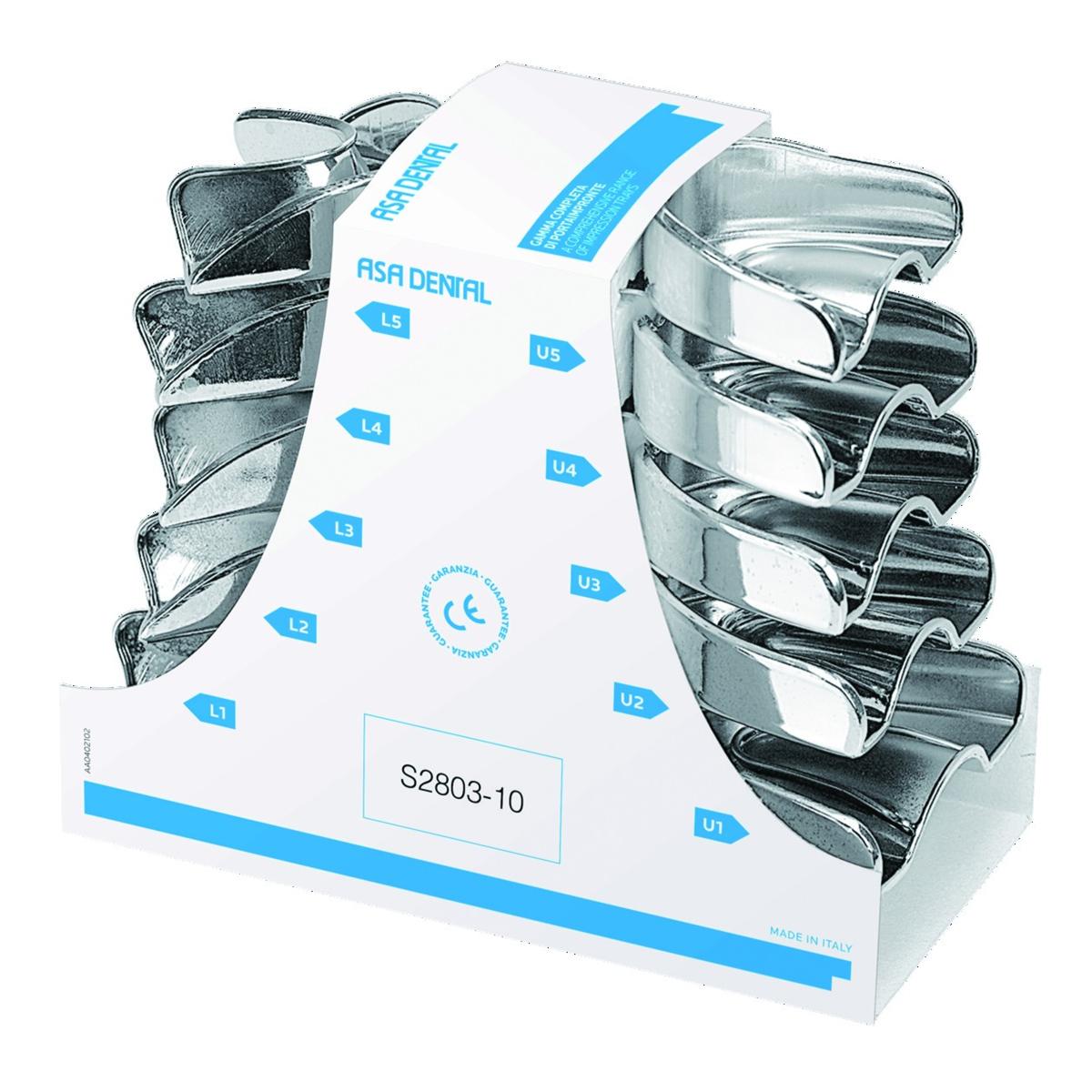 Porte-empreinte inoxs New Super ASA DENTAL - Coffret de 10