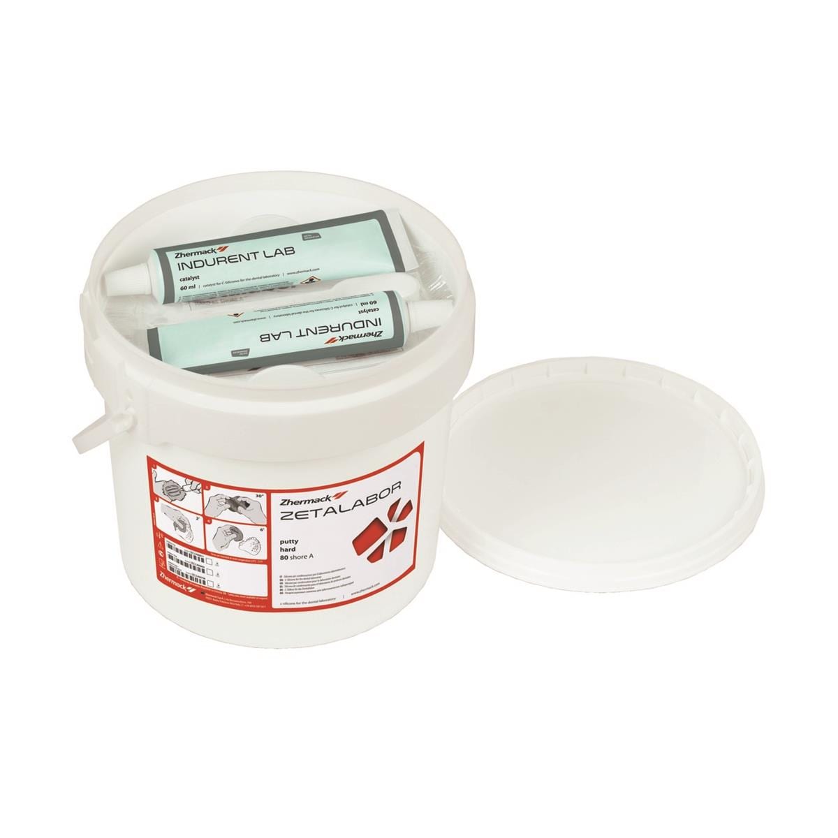 Zetalabor Silicone C rigide ZHERMACK - Pot 5 kg + 2 indurent Lab de 60 ml