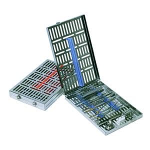 Cassette HU-FRIEDY - DIN - 16 instruments + espace libre - Bleu