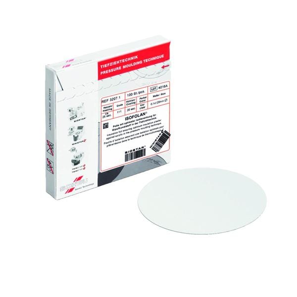 Isofolan SCHEU-DENTAL - Rondes - p. 0,1 - diam 125 mm - La bote de 100