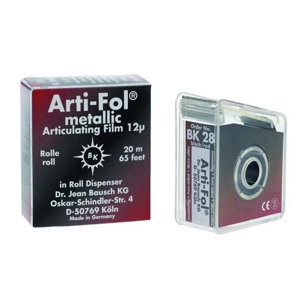 Arti-Fol Metallic Bk28 12&#181; BAUSCH - BK28 noir/rouge - Rouleau de 20m