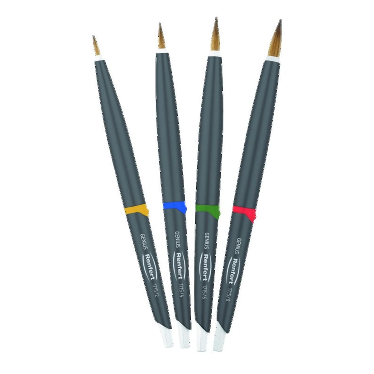 Pinceaux Genius RENFERT - Le kit de 4 pinceaux (2, 4, 6, 8)