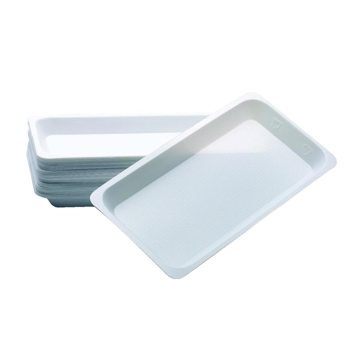 Plateaux jetables non compartiments - Simples granuleux 20x10 - Lot de 400