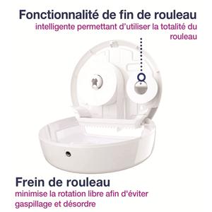 Distributeur papier toilette Blanc mini T2 TORK