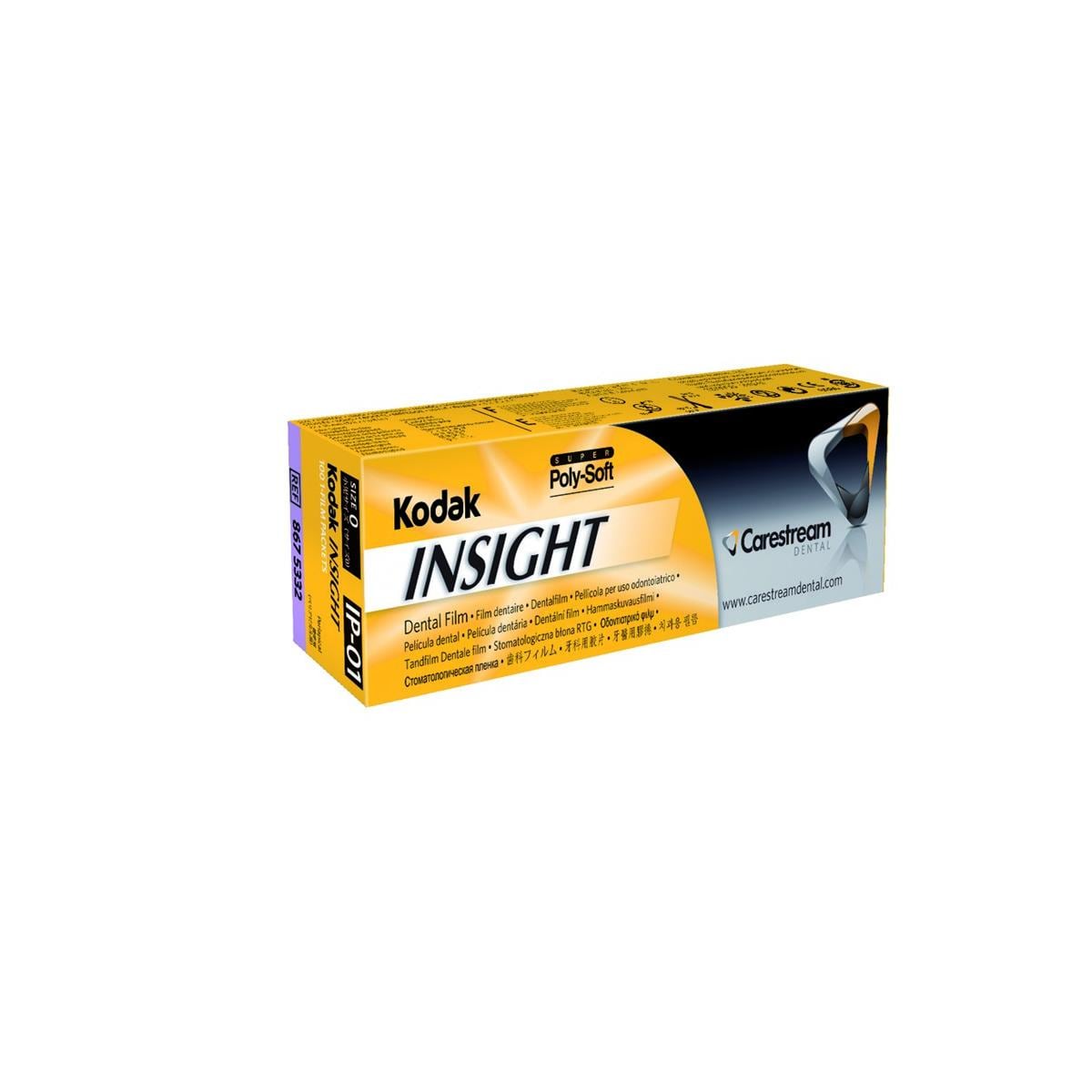Films Insight CARESTREAM DENTAL - Simples - IP-01 - Taille 0 - Bote de 100