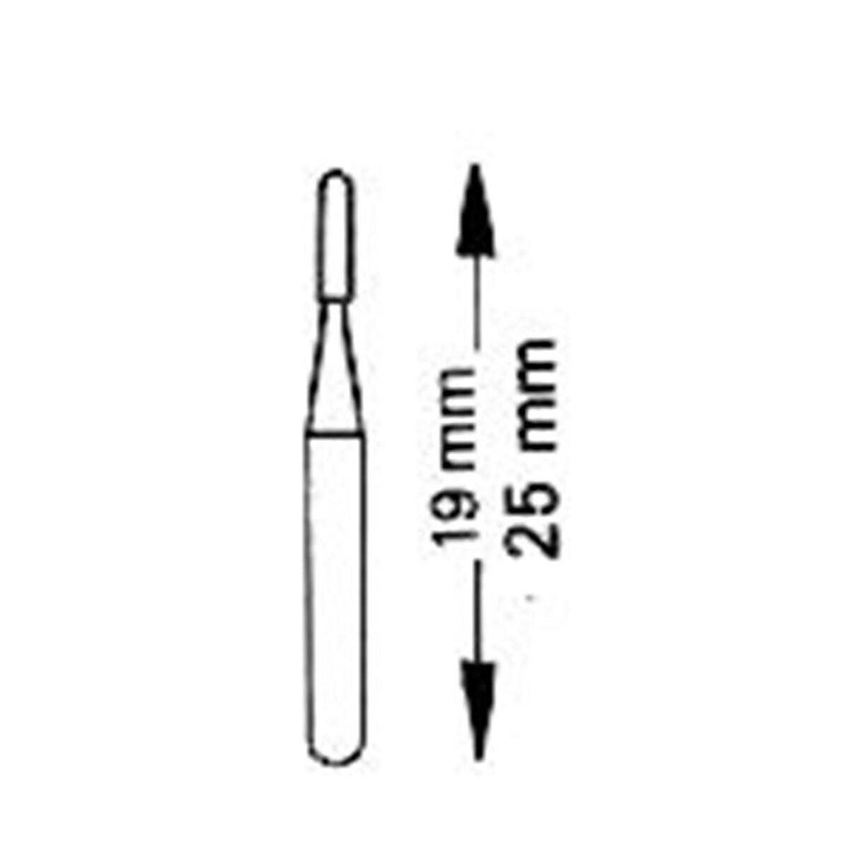 Fraise Transmtal DENTSPLY SIRONA - Cylindrique FG 21mm 153 012 - Bote de 5