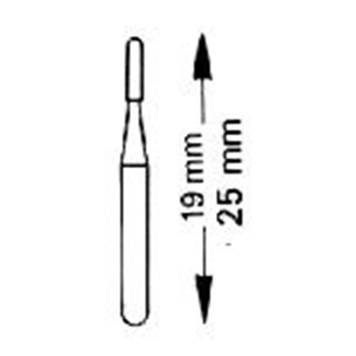 Fraise Transmtal DENTSPLY SIRONA - Poire FG 19mm 154 010 - Bote de 5