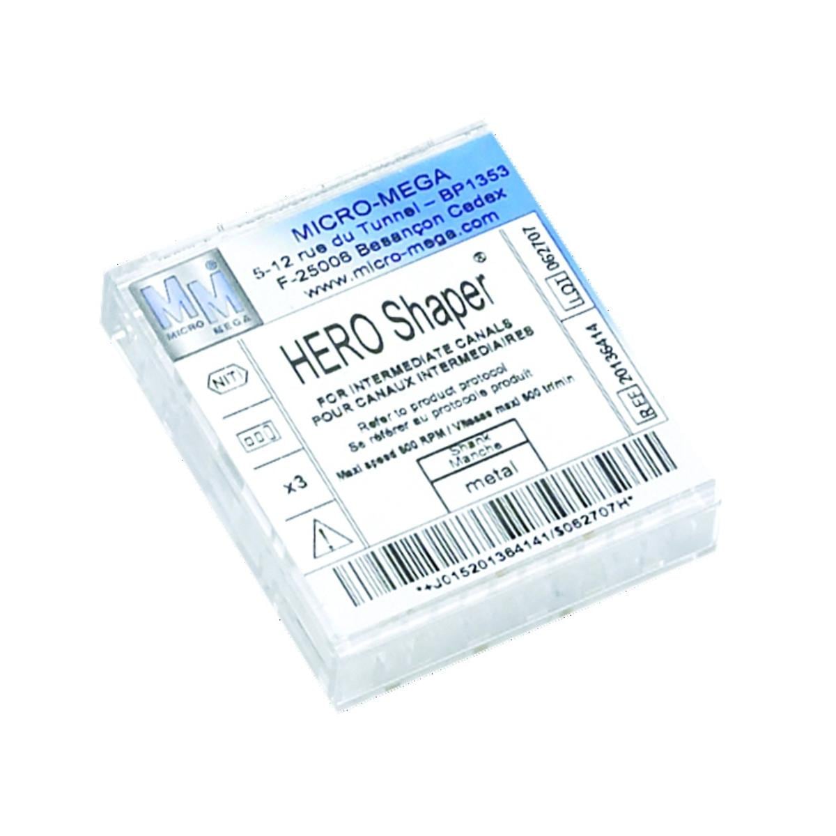Hero Shaper MICRO-MEGA - Bote squence difficile - Lot de 4 Instruments