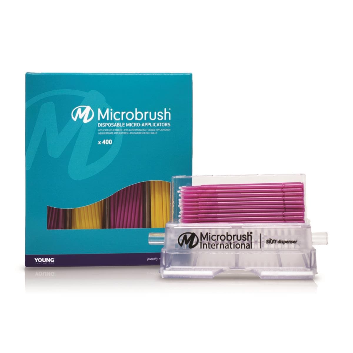 Microbrush Plus MICROBRUSH - Fine - Lot de 4x100 applicateurs + distributeur