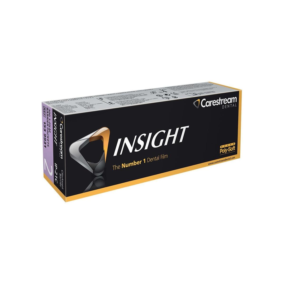 Films Insight Bite Wing CARESTREAM DENTAL - IB-21 - Taille 2 - Bote de 50