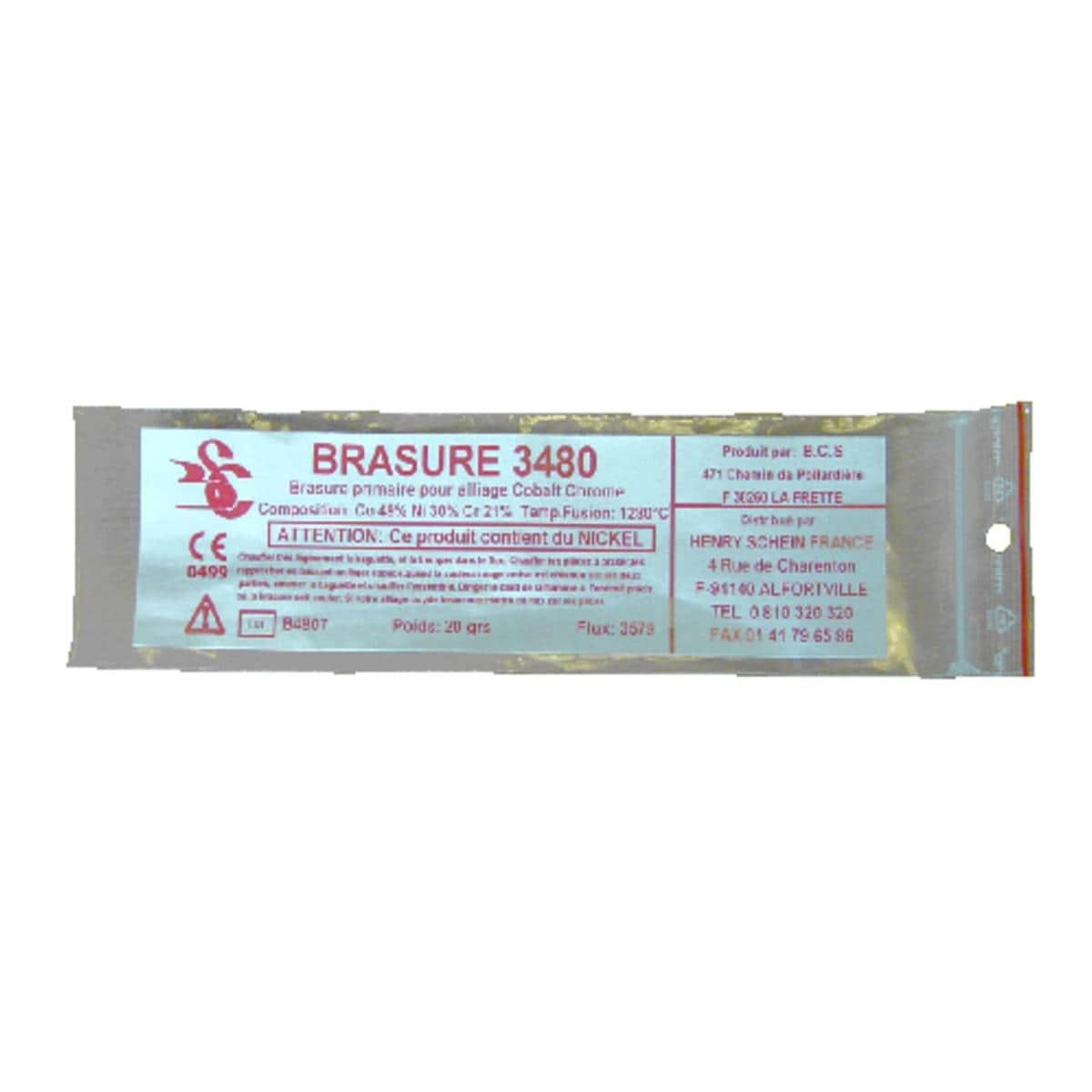 Brasure 3480 BCS - Le sachet de 20 g